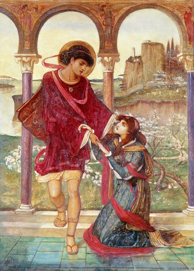 Tristan und Isolde, 1876 von John Melhuish Strudwick